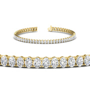 6 Carat Oval Shape Diamond Tennis Bracelet